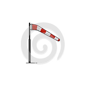Airport windsock isolated vector graphics