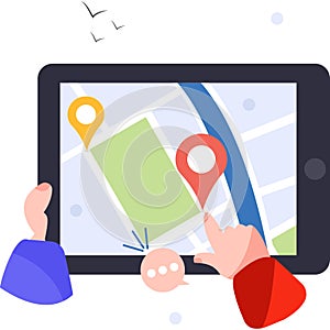 Geolocation Illustration Which Can Easily Modify Or Edit