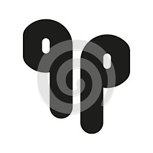 Earbuds Solid Style Icon