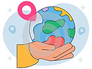 World global location map