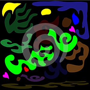 abstract background art with curve shapes