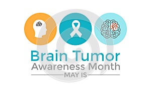 Brain Cancer awareness month is observed each year in May. photo