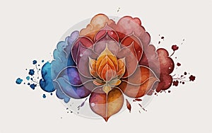 Cloud watercolor art and illustration Generative AI