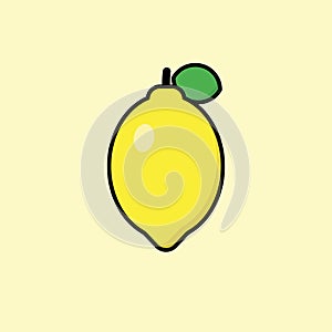 Lemon Icon Illustration