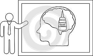 Glue Brain Concept Stickiness, Retention, Ideas, Memory