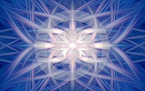 Art illustration blue background pattern. symmetry blur photo