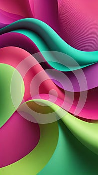 Art for inspiration from Waved shapes and fuchsia