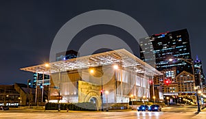 Art Institute and Stock Exchange Arch in Chicago, USA