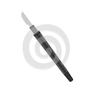 art knife or hobby knife flat design vector illustration. Detailed vector illustration of hobby and utility knife handles and