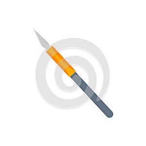 art knife or hobby knife flat design vector illustration. Detailed vector illustration of hobby and utility knife handles and