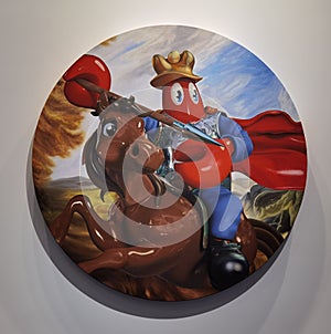 Art Macao Philip Colbert Lobster Knight Painting Mural Pop Art End of the World Horseman Famine Death War Conquest