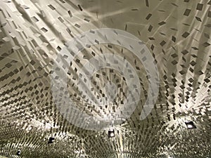 Art Macau Installation Morpheus Hotel Julio Le Parc Continuel Lumiere Au Plafond Lighting Hallway Lobby Futuristic Design Ambience