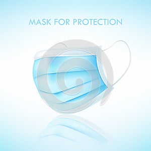Art. Medical set. Protective medical face mask vector. 3d illustration for packaging or banner