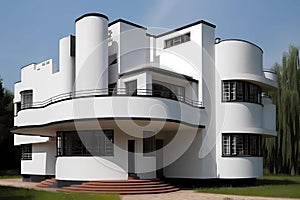 Art Moderne Style House (Generative AI) photo