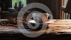 The art of morning coffee ultra realistic illustration - Generative AI.