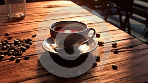 The art of morning coffee ultra realistic illustration - Generative AI.