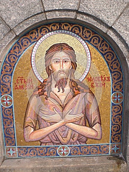 Art mosaic of the Cathedral of Christ the Savior (Khram Khrista Spasitelya), Moscow, Russia