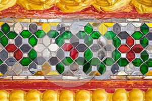 Art mosaic glass on the wall, mosaic background. colorful mosaic