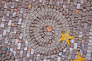 Art mosaic on the wall