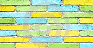 Art multicolored Brick Background