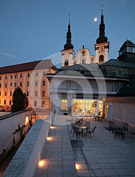 Art museum and church in Olomouc