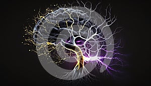The Art of Neuronal Connections: A Visual Exploration of the Brain Connections Communication background photo