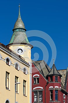 Art Nouveau Architecture in Alesund, Norway