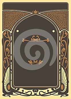 Art Nouveau Background and Frame photo