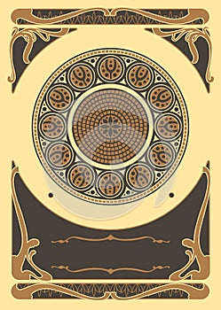 Art Nouveau Background and Frame