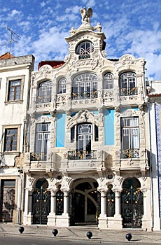 Art nouveau building in Aveiro, Portugal photo