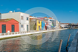 Art Nouveau Buildings And Boats In Aveiro, Centro Region of Portugal, Europe photo