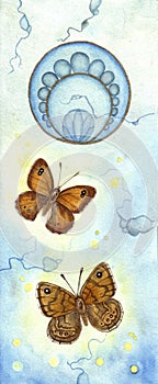 Art nouveau butterflies