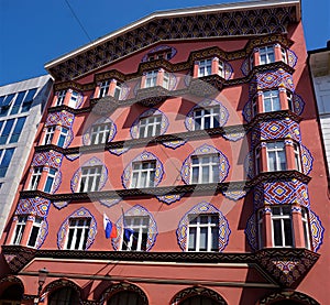 Art Nouveau court building in Ljubljana