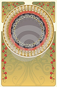 Art Nouveau decorative frame