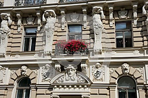 Art Nouveau District Jugendstil in Riga photo