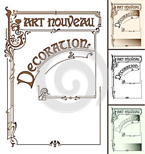 Art Nouveau frame decoration