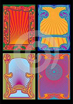 Art Nouveau Frames Psychedelic Art Colors photo