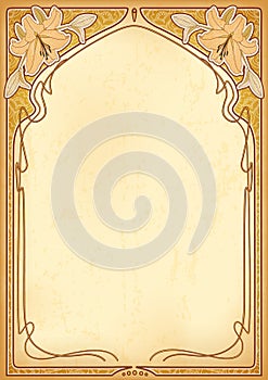 Art nouveau frames with space for text. photo