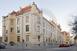 Art nouveau high school in Bratislava, Slovakia
