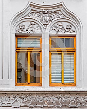Art nouveau house windows, Germany