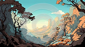 Art Nouveau Landscape