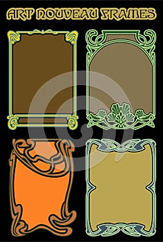 Art Nouveau Style Decorative Frames