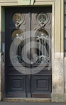 Art nouveau style door