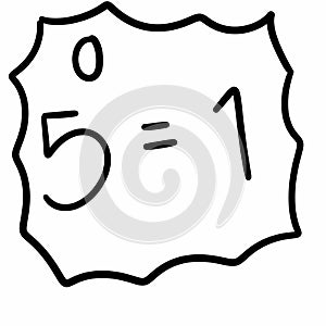 number five icon illustration