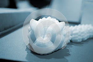 Art object printed on 3D printer. Model printed on 3D printer. 3D printed object