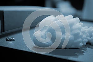 Art object printed on 3D printer. Model printed on 3D printer. 3D printed object