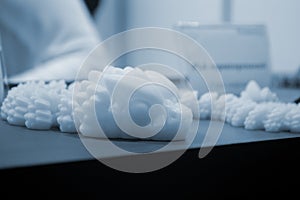 Art object printed on 3D printer. Model printed on 3D printer. 3D printed object