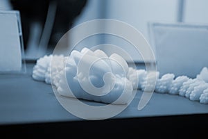 Art object printed on 3D printer. Model printed on 3D printer. 3D printed object