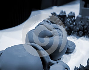 Art object printed on 3D printer. Model printed on 3D printer. 3D printed object