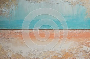 Art oil and acrylic smear canvas painting wall. Abstract pastel color stain brushstroke texture background. AI generated